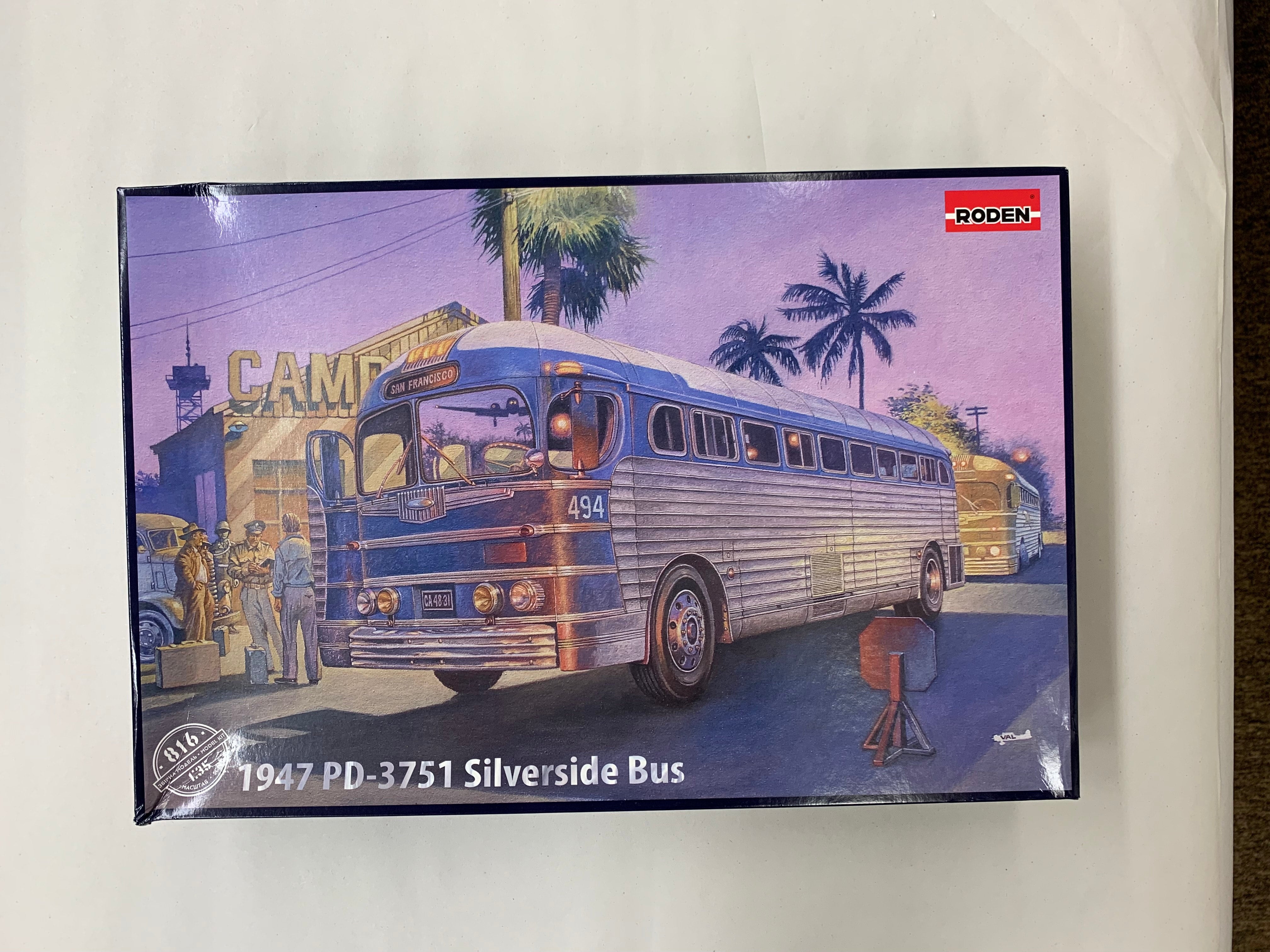 Roden 1/35 1947 PD-3751 Silver Side Bus model kit 816 | Frontline Model ...