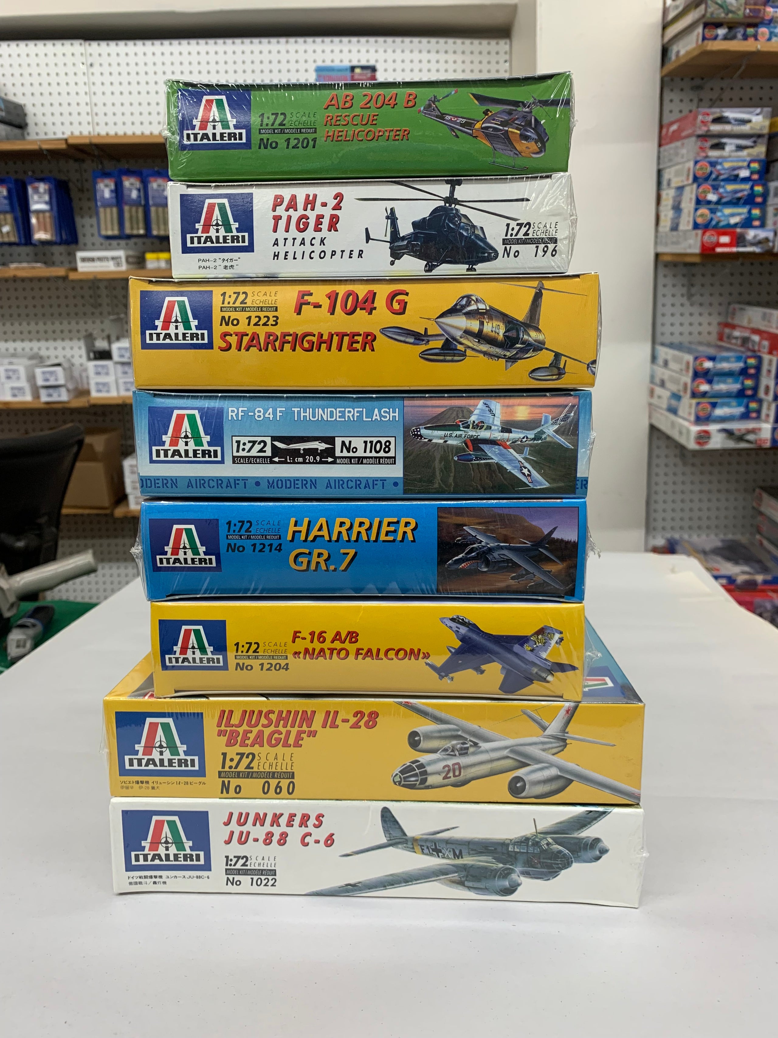 Large Lot Italeri 1 72 Aircraft Model Kits (8) 