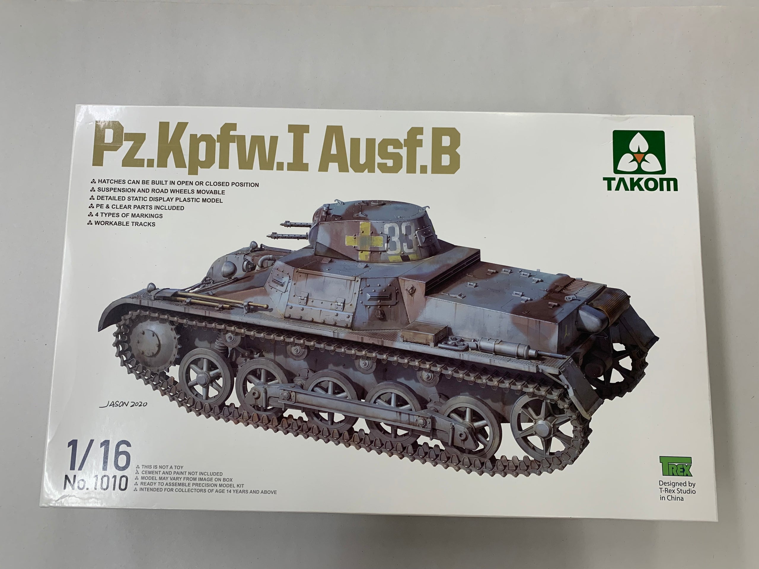 Takom 1/16 Pz. Kpfw I Ausf B Model Kit 1010 | Frontline Model Kits ...