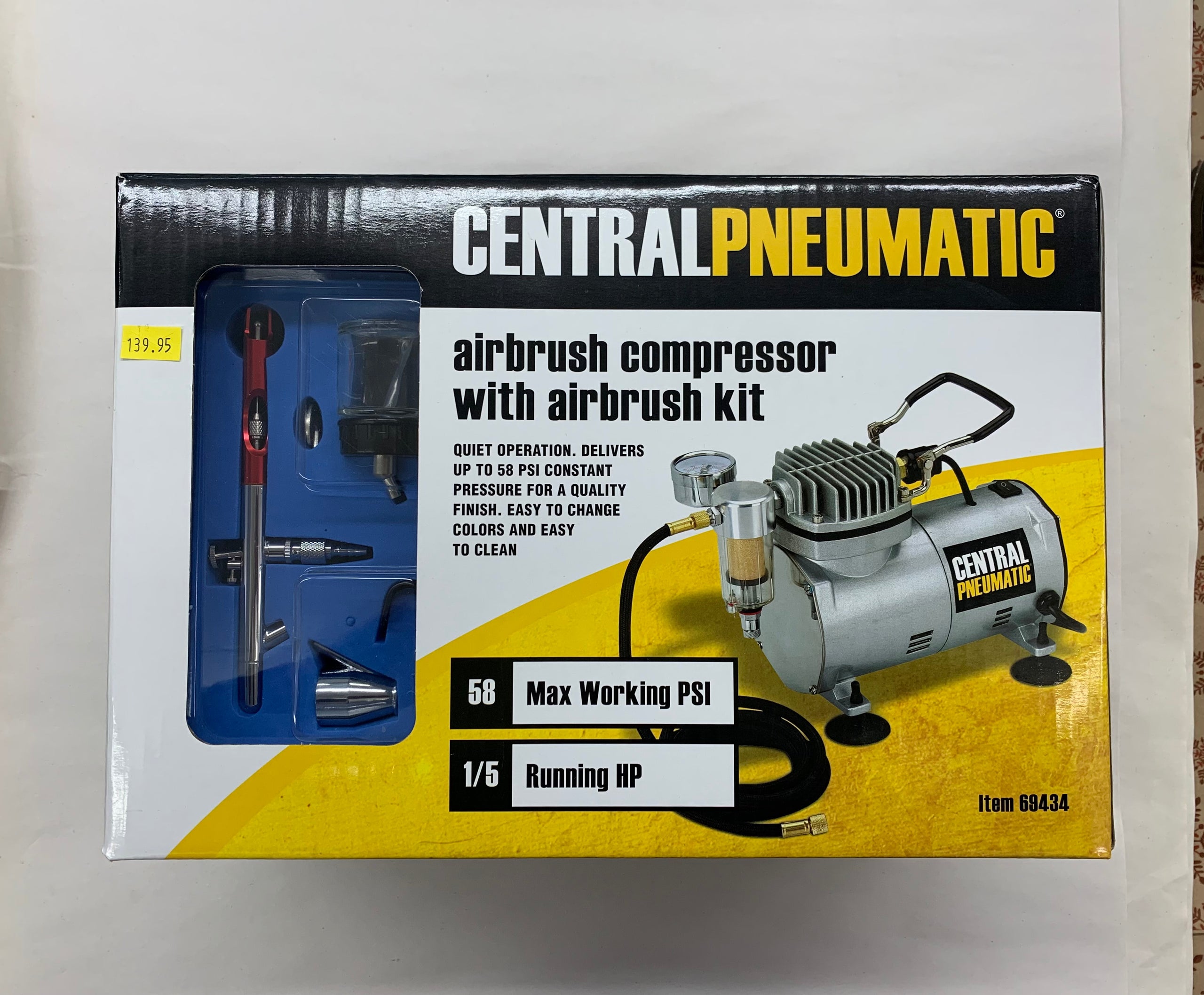 Paasche H Airbrush Set W/Quiet Air Brush Compressor - H Airbrush