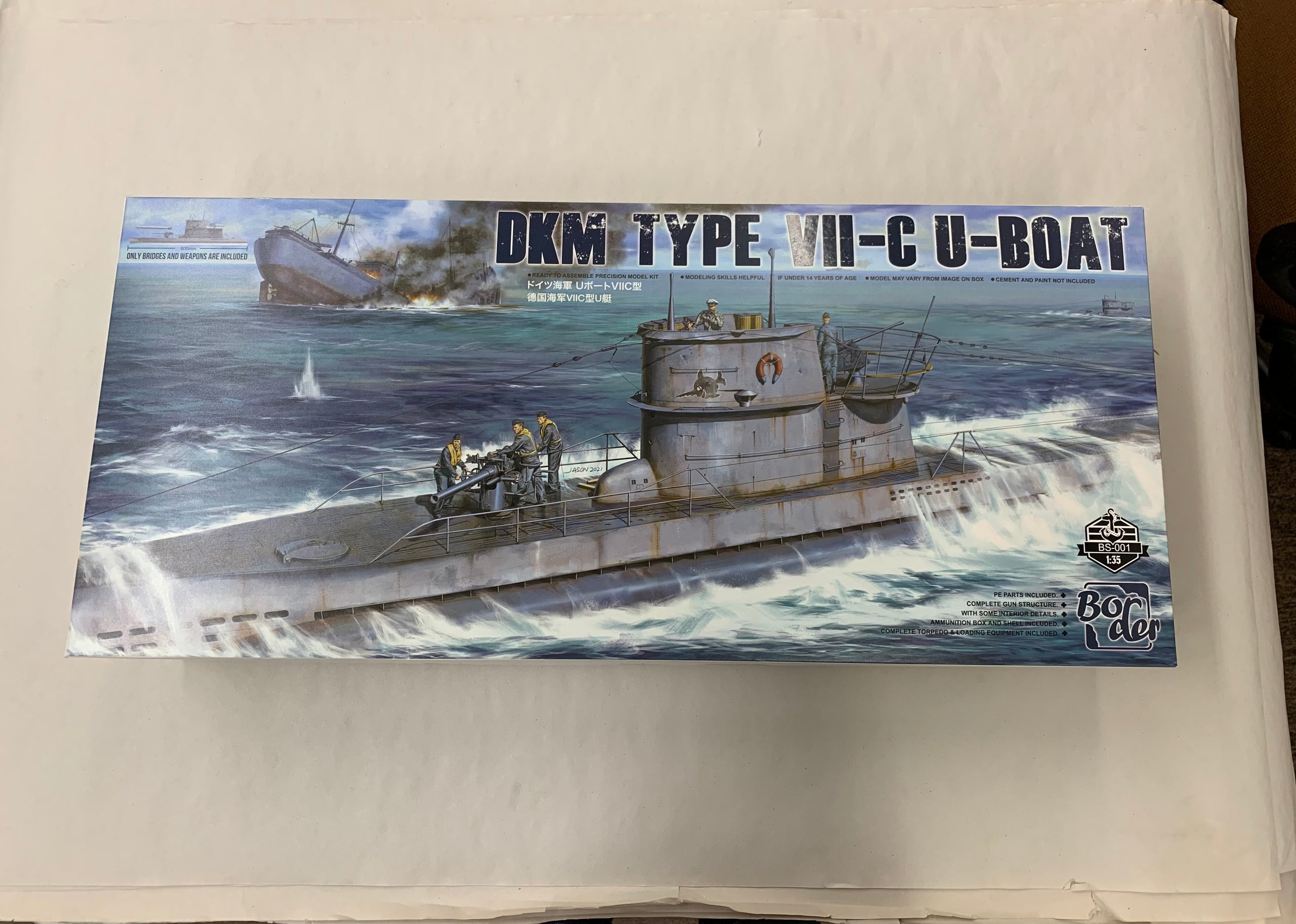 Border 1/35 DKM Type VII C U-Boat Model Kit BS-001 | Frontline Model ...