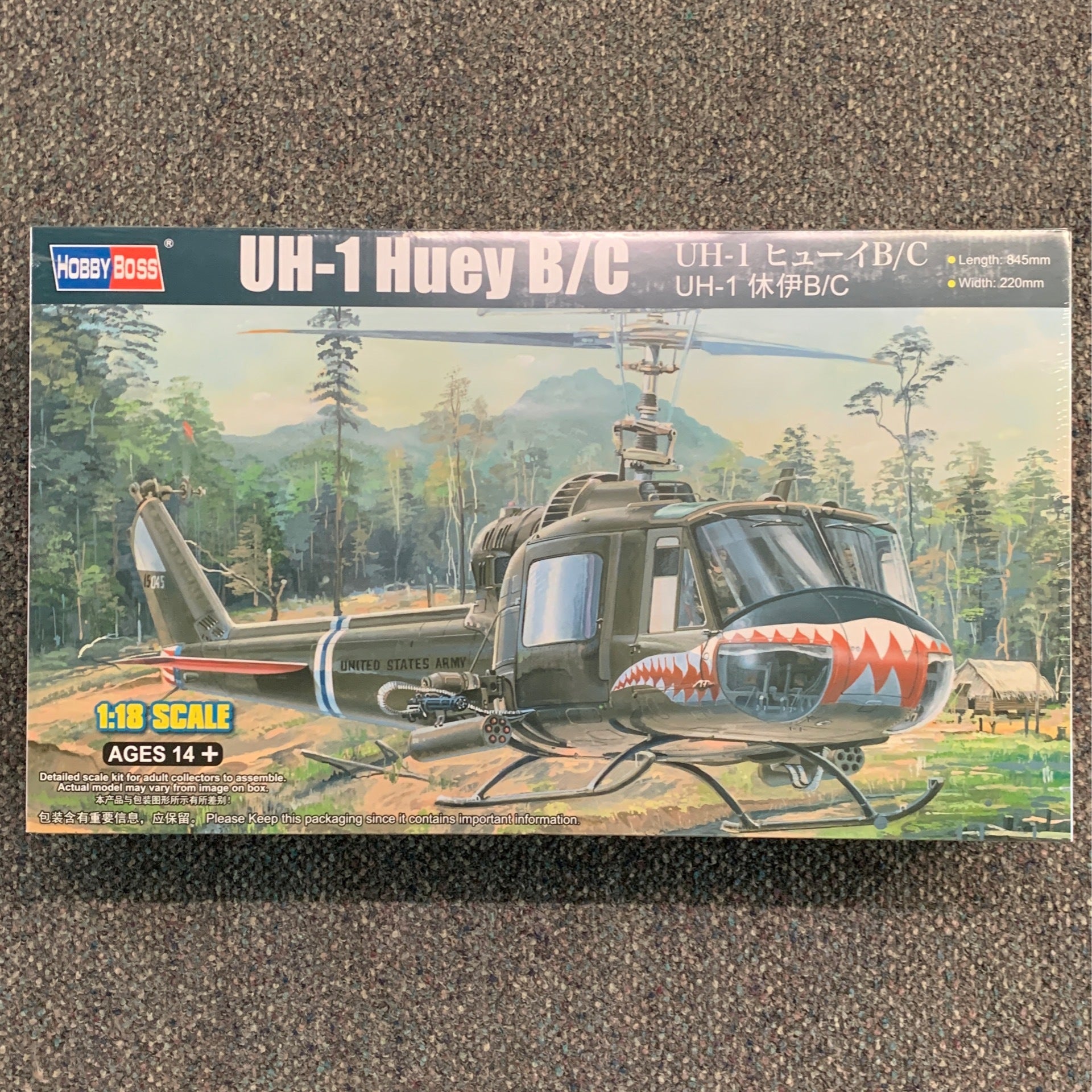 Hobby Boss 1/18 UH-1 Huey B/C Helicopter Model Kit 81807 | Frontline ...